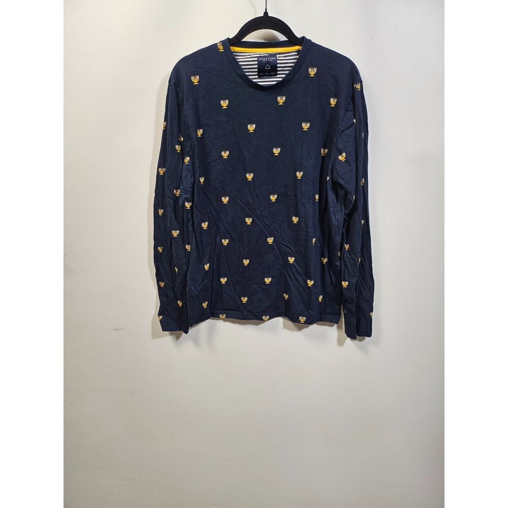 Ricky Singh Denim & Flower Minora Let the Light Shine Long Sleeve Shirt Mens L